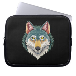 Capa Para Notebook Cabeça de lobo de frente