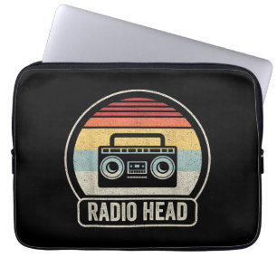 Capa Para Notebook Cabeça de Rádio Retroativa Vintage