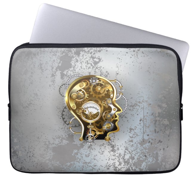 Capa Para Notebook Cabeça Steampunk com Manômetro (Frente)