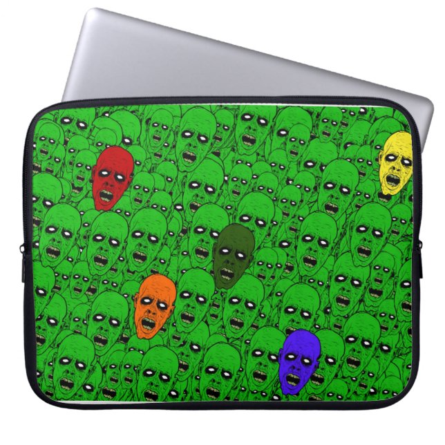 Capa Para Notebook Cabeças Zombie sem Mortos Famintos (Frente)