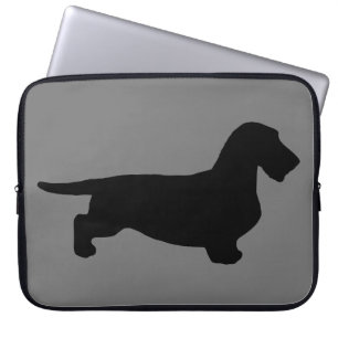 Capa Para Notebook Cabelo grosso Dachshund - Silhouette 1