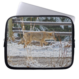 Capa Para Notebook Caça a Coyote e Foto da Vida Selvagem da Neve de i