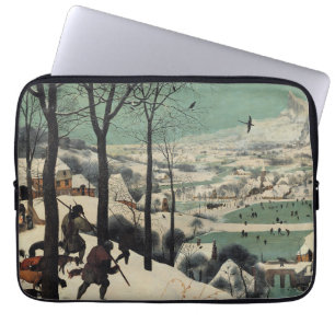 Capa Para Notebook Caçadores na Neve, obra de arte famosa,