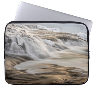 Capa Para Notebook Cachoeira Godafoss, inverno, Islândia