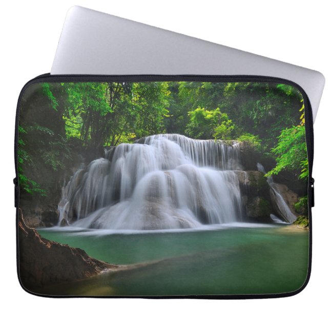 Capa Para Notebook Cachoeira | Kanchanaburi de Erawan, Tailândia (Frente)