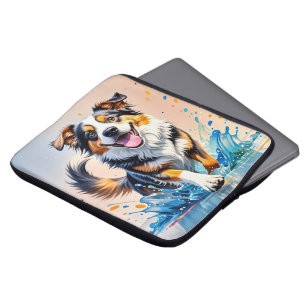 Capa Para Notebook Cachorro alegre e alegre e divertido, salgado