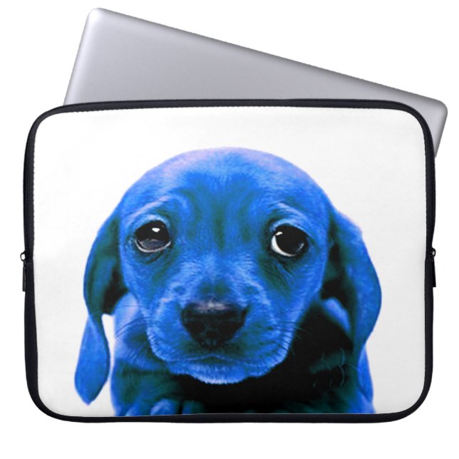 Capa Para Notebook Cachorro Azul Cachorro Personaliza TI (Frente)