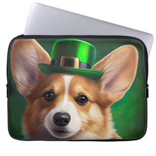 Capa Para Notebook Cachorro Corgi na Rua.