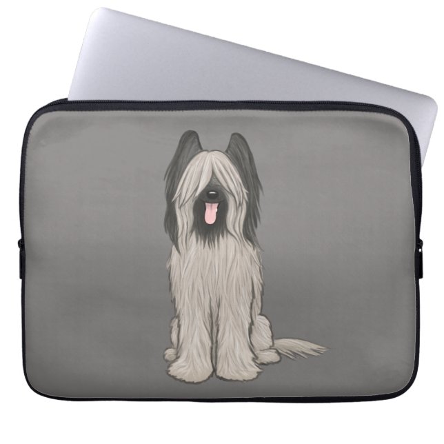 Capa Para Notebook Cachorro de Cartoon Briard (Frente)