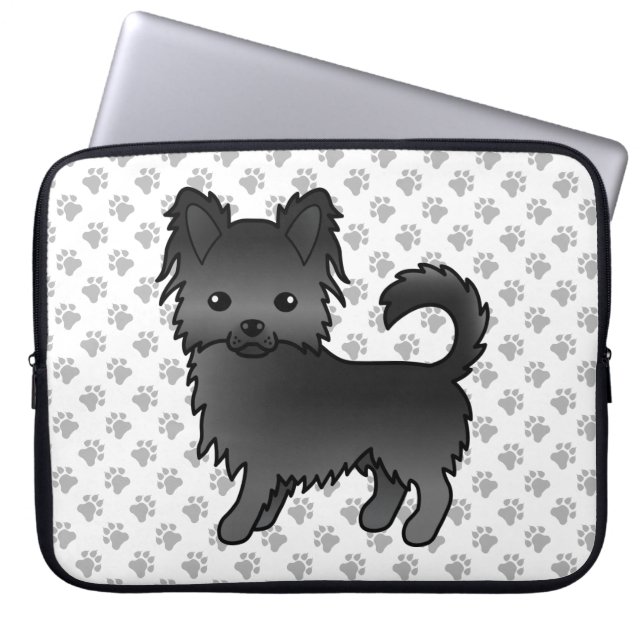 Capa Para Notebook Cachorro de desenho animado Chihuahua de casaco lo (Frente)