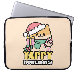Capa Para Notebook Cachorro de Natal Bonito - Erradias de Yappy