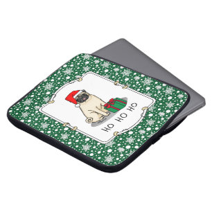 Capa Para Notebook Cachorro de Papai Noel de Natal (desfiladeiro)