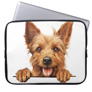 CAPA PARA NOTEBOOK CACHORRO DE TERRIER AUSTRALIANO CUTE ROWN