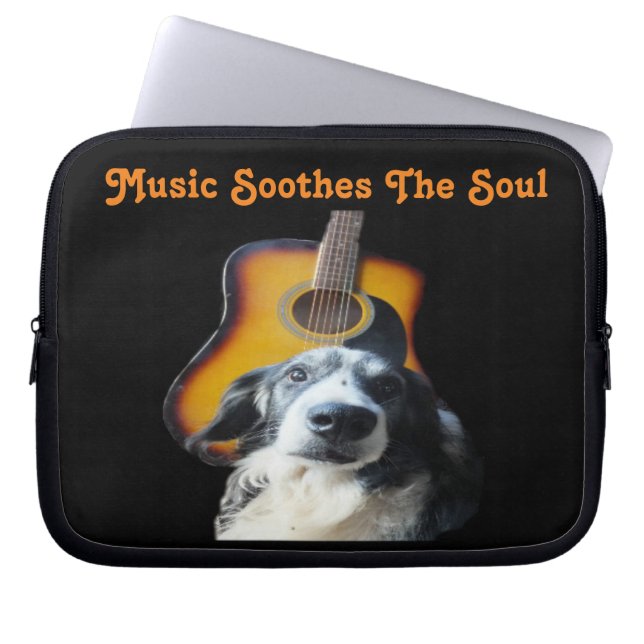 Capa Para Notebook Cachorro de Violão bolsa de laptop (Frente)