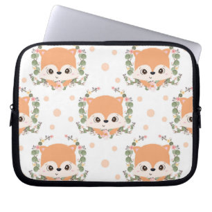 Capa Para Notebook Cachorro E Tatuagem Da Flor