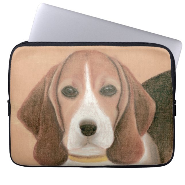 Capa Para Notebook Cachorro inteligente. Pastel (Frente)