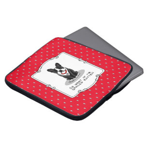 Capa Para Notebook Cachorro podre de Boston Terrier (preto) Custa