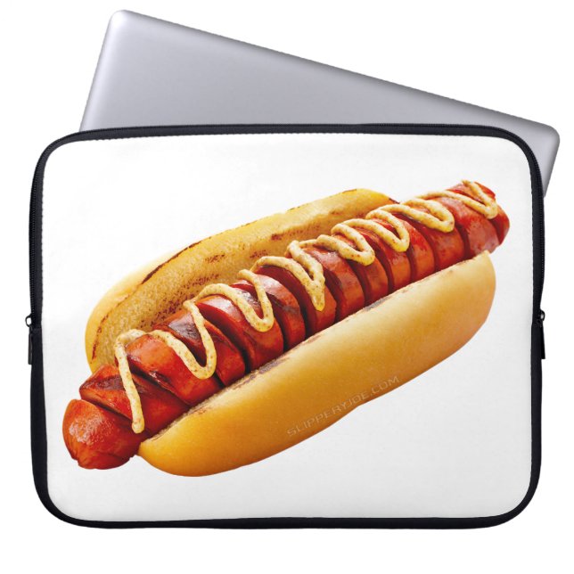 Capa Para Notebook Cachorro-quente do SlipperyJoe's com vibe de churr (Frente)