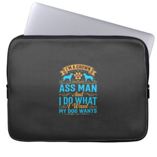 Capa Para Notebook Cachorro Quer Homem Crescido Engraçado