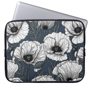 Capa Para Notebook Cachorros brancos no marinho