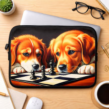 Cachorros Brincando Xadrez