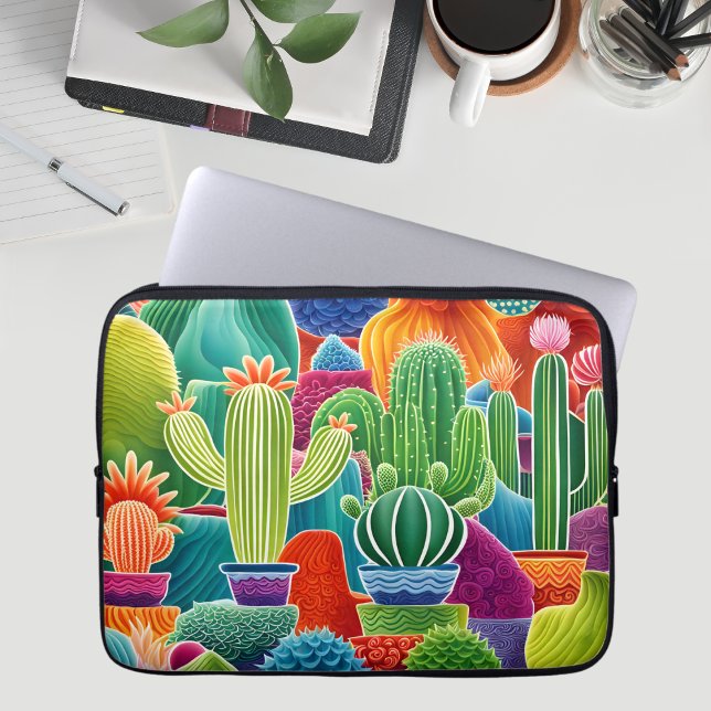 Capa Para Notebook Cactos Coloridos Potentes (Criador carregado)