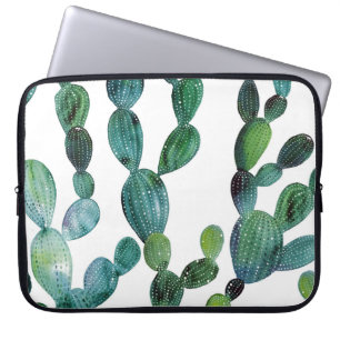 Capa Para Notebook Cactus Craze: Tendência da Aquarela Tropical
