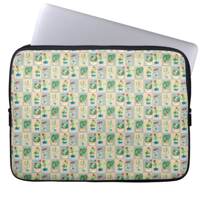 Capa Para Notebook cactus love - aquarela (Frente)