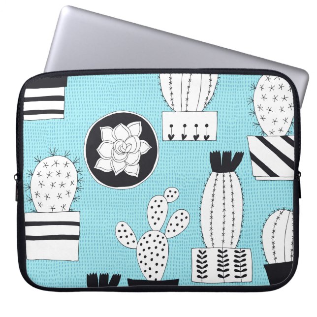 Capa Para Notebook Cactus, suculento: design sem costura desenhada à  (Frente)