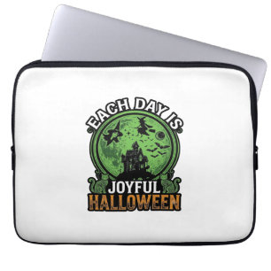 Capa Para Notebook Cada Dia Alegre Casa Assombrada de Halloween Bruxa