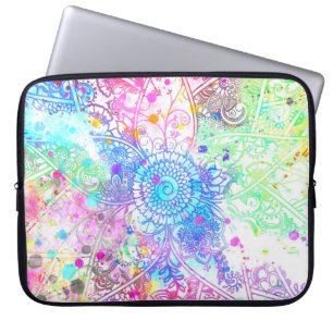 Capa Para Notebook Cadeias de água design com palheiro de flores bra