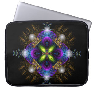 Capa Para Notebook Caderno de Arte Geométrica Pérolas Fractais