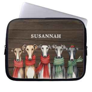 Capa Para Notebook Cães de Greyhound Russos em Escarvas