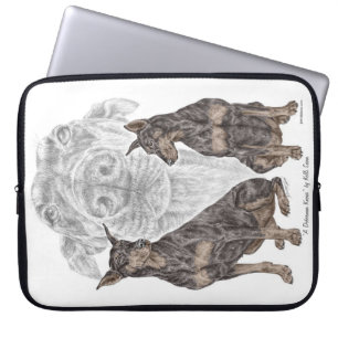 Capa Para Notebook Cães Doberman Negros