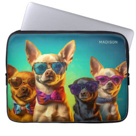 Capa Para Notebook Cães Legal com Nome Personalizado