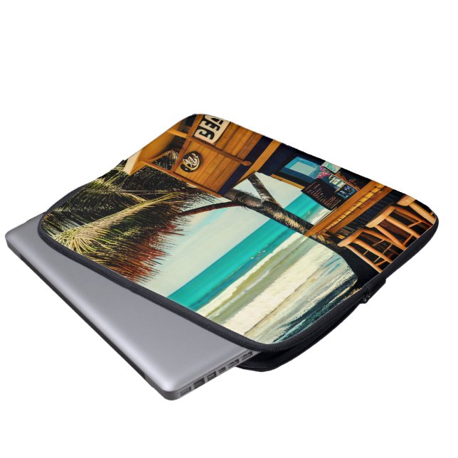 Capa Para Notebook Café Bar da Praia de Bali (Frente Inferior)
