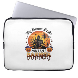 Capa Para Notebook Café de Bruxa de Halloween com Batedeira Quebrada