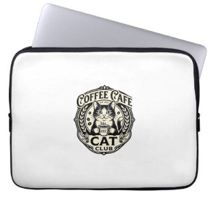 Capa Para Notebook Café de Gato Engraçado Gráfico - Clube de Gato de