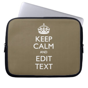 Capa Para Notebook Café De Taupe Mantenha Calmo E Seu Texto Facilmen