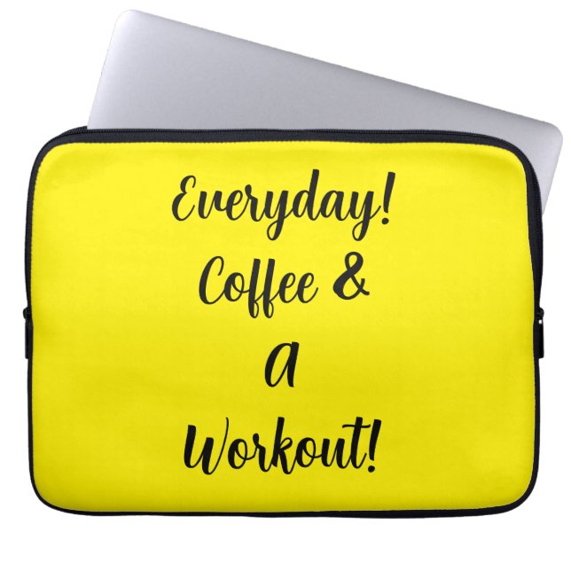 Capa Para Notebook Café e um treinamento diários (Frente)