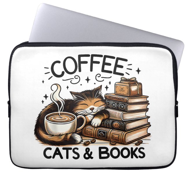 Capa Para Notebook Café Engraçado Livros Sobre Presentes Mulheres Ide (Frente)