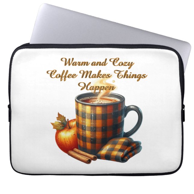 Capa Para Notebook Café Faz as Coisas Acontecerem (Frente)