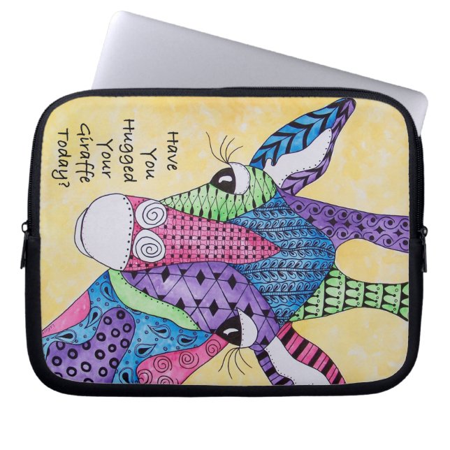Capa Para Notebook Caixa da bolsa de laptop do girafa do zen (Frente)