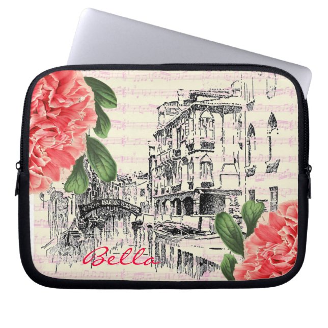 Capa Para Notebook Caixa do laptop da peônia de Bella Italia (Frente)