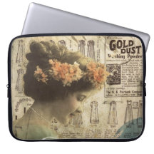 Caixa dos anúncios da forma da menina do vintage