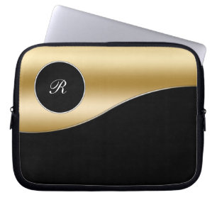 Capa Para Notebook Caixa Dourado do laptop do monograma