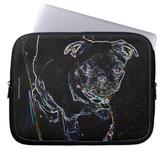 Capa Para Notebook Caixa Skateboarding do laptop do Pug