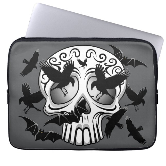 Capa Para Notebook Calaveras Decorativas do Halloween (Frente)
