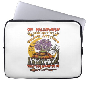 Capa Para Notebook Caldeirão de Gato Fantasma Abóbora do Halloween To