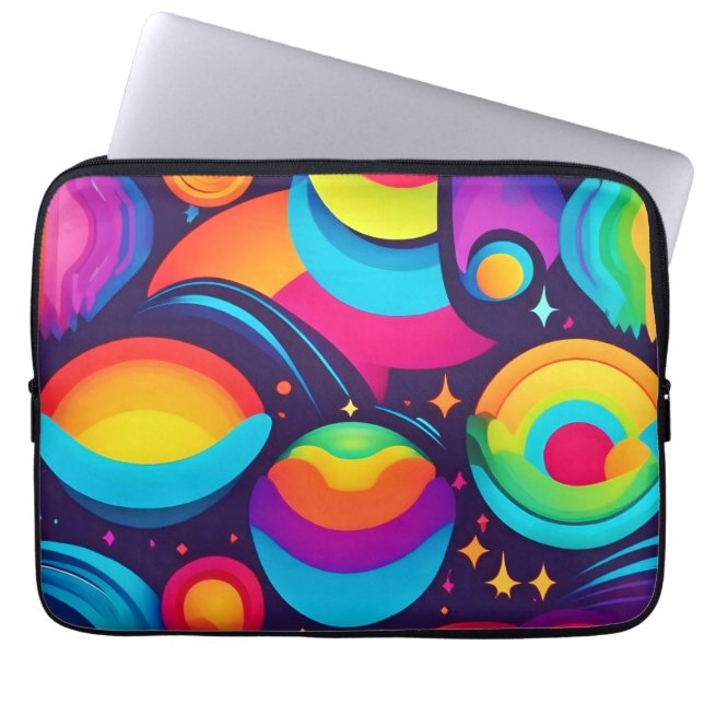 Capa Para Notebook Caleidoscópio Cósmico Vibrante (Frente)